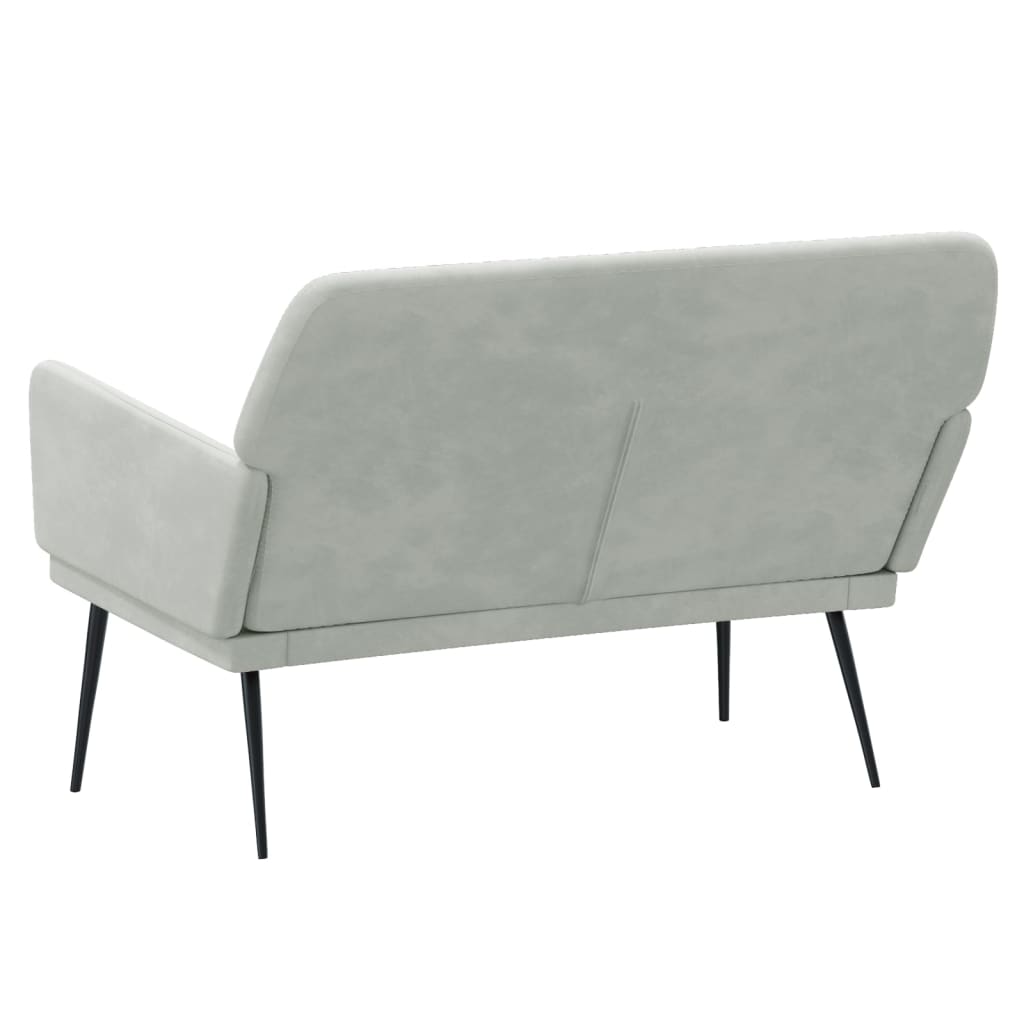 Vidaxl Bench, Light Gray, 108X79X79 Cm, Upholstered with Velvet