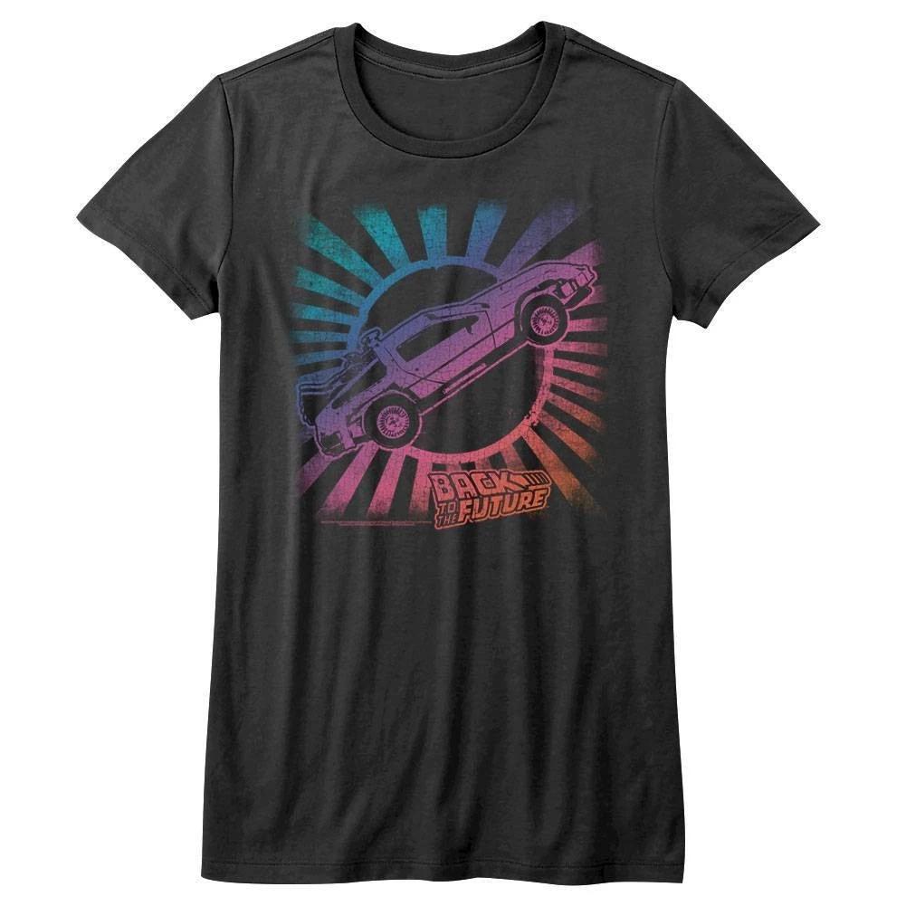 Back to the Future Rainbow Sunburst Women s T Shirt XXXL
