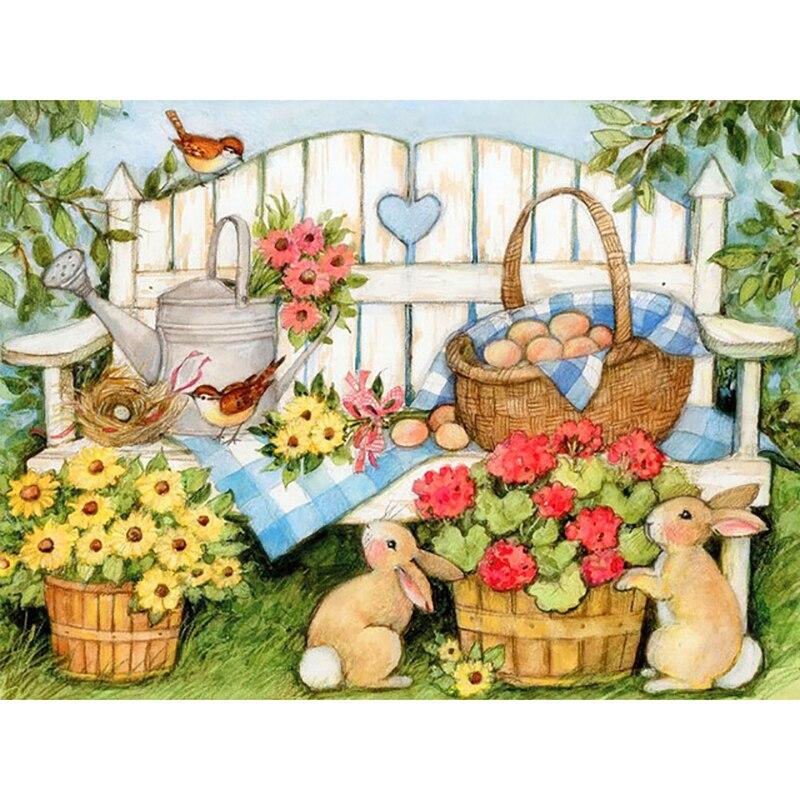 5D DIY Diamond Painting Landscape Full Round Drill Flower Scenery Daimond Embroidery Rhinestone Cross Stitch Home Decor