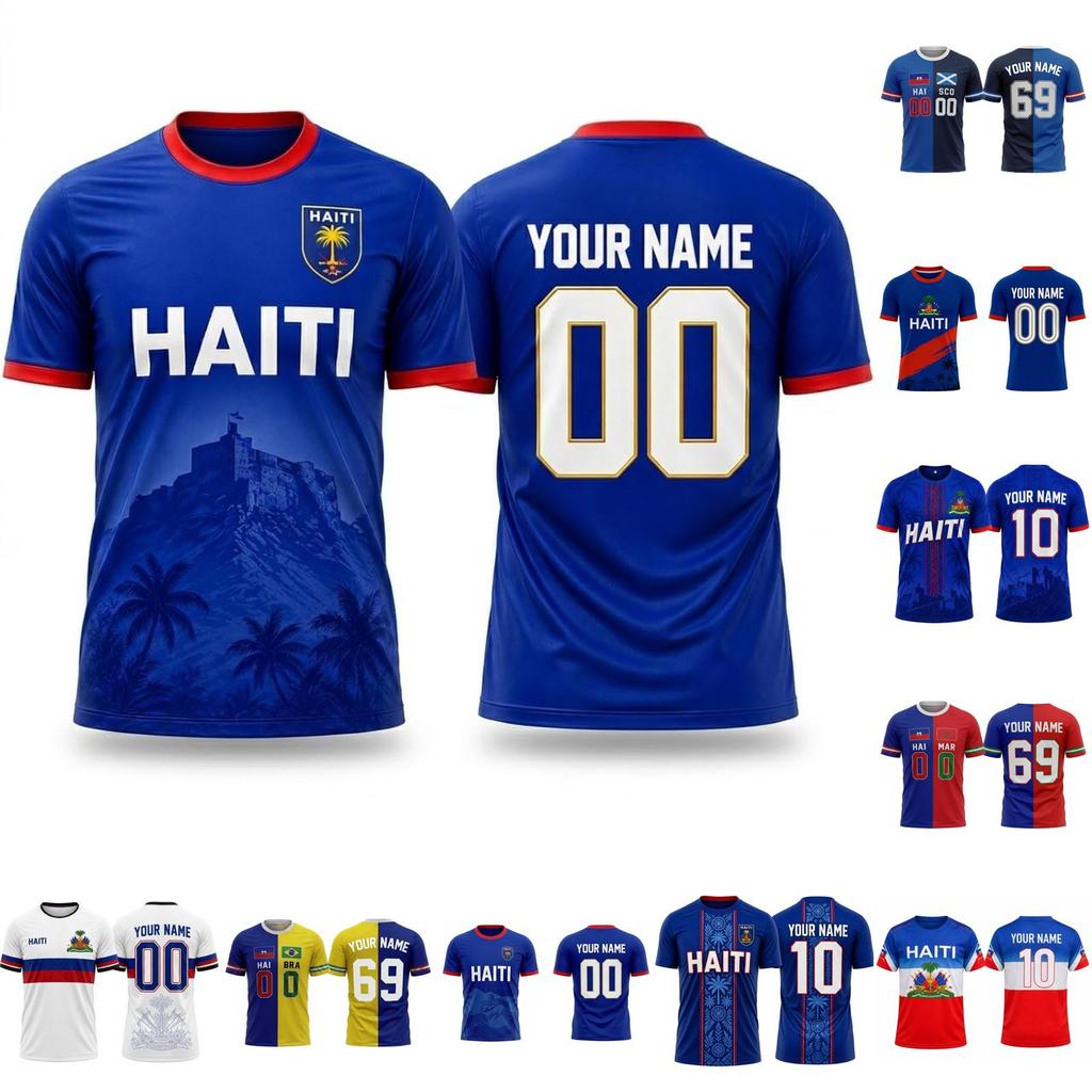 Customizable Soccer Jersey Shirt with Print Short Sleeve Breathable Athletic Top for Sports Training and Events