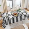 Amazon Tablecloth Decoration Red Black And White Checked Christmas Day American Yarn Dining Table Tablecloth Household