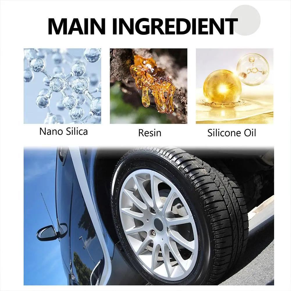 Tire Cleaner Paste Auto Rubber Parts Shiny Paste Durable Tire Brightener Protector For Car Tire 100g