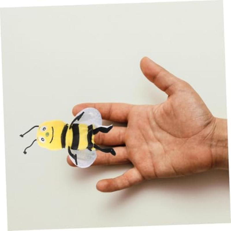 BESTonZON Weiche Bienen Handpuppe Für Kinder Stofftier Fingerpuppe Aus Plüschigem Material Pädagogisches Puppenspielzeug
