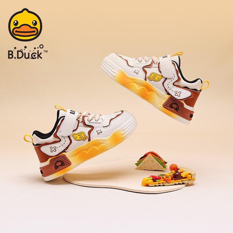 

B.DUCK Kids White Sneakers - Boys Sports & Girls Casual Skate Shoes for Autumn 2025 30 бежевий