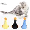 Teaser Cat Pet Duck Toy Cute Shape Contains Catnip Sound Paper Included Teeth Cleaning Clear Stomach Emotional Comfort PP Cotton Plush for Home