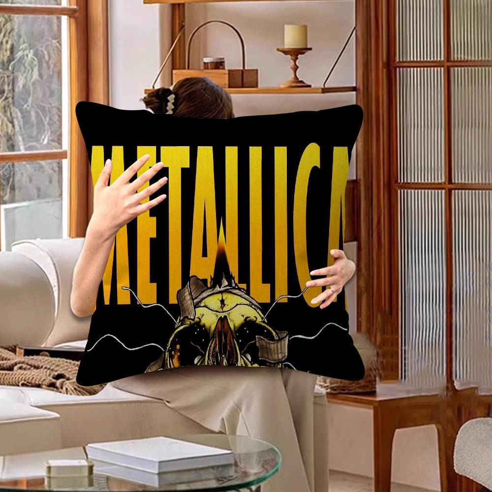 Band M-METALLICA Cool Office Cushion Pillowcase Car Cushion Cover45X45CM Lumbar Pillowcase Sofa Pillowcover