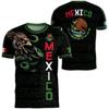 3D Printed Men S Mexico Flag T Shirt Stylish 3D Eagle Pattern for Outdoor Soccer Sports Breathable for  Workout Outdoor Sports