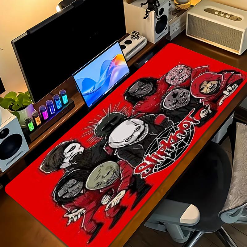 Slipknot Mask Horror Graphic Large Desk Mat Non Slip Gaming Mouse Pad for Computer Desk Rock Band Fan Decor