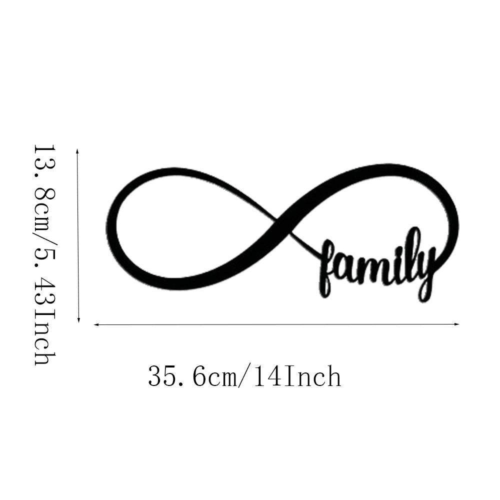 

1 шт. Семейный знак «Бесконечность» с символом декоративного акцента, настенный декор, слово, железное искусство, настенное украшение, настенная наклейка светло-зеленый
