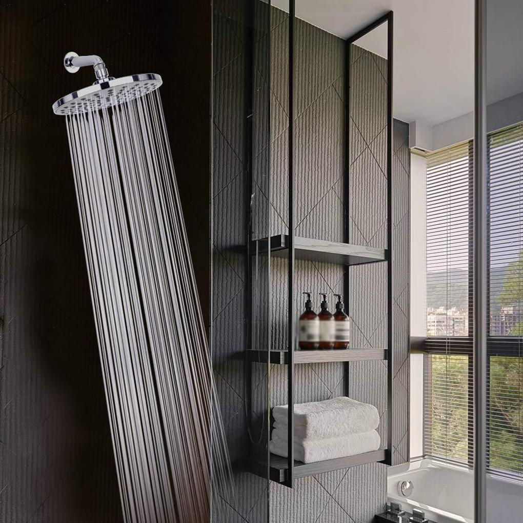 High Pressure Rain Bathroom Plating Round Water Saving Bath 