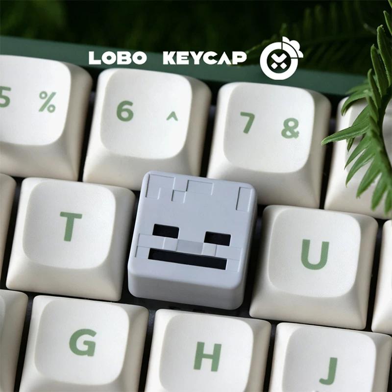 Cartoon Square Shape My World Series Pixel Style Multiple Styles Keycap Keyboard Decoration Resin Material Custom Edition Gifts