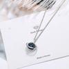 Blue Planet Women's Pendant Clavicle Chain Light Luxury Gift Jewelry Accessories Necklace (40 Cm + 3.5 Cm)