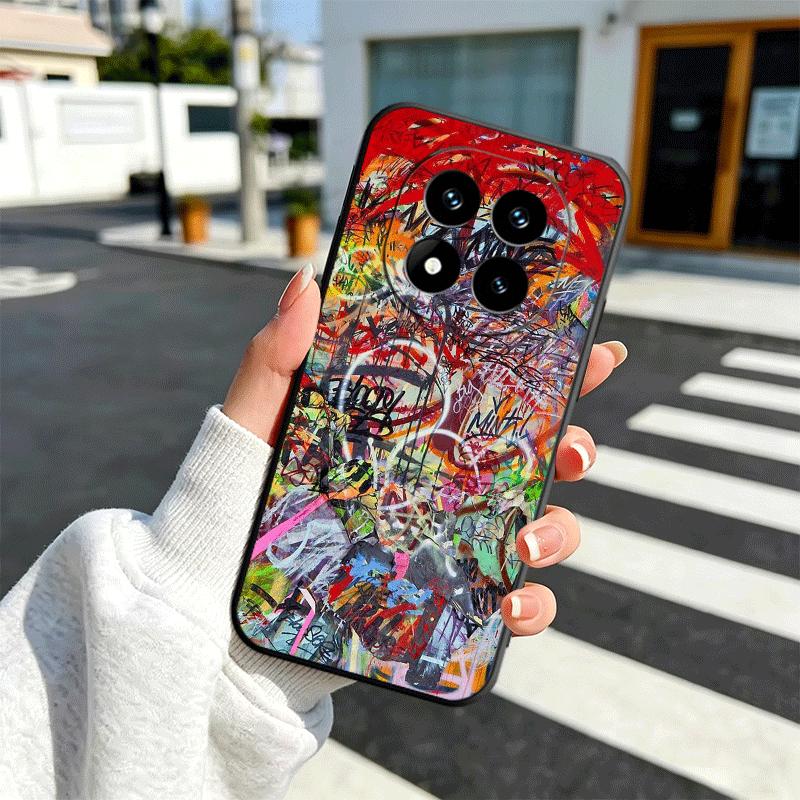 Graffiti Fashion Art Soft Phone Case for Xiaomi Redmi Note 12 13 14 15 Pro Plus 11 12S 11S 11T 10 4G Black Cover Back Shell
