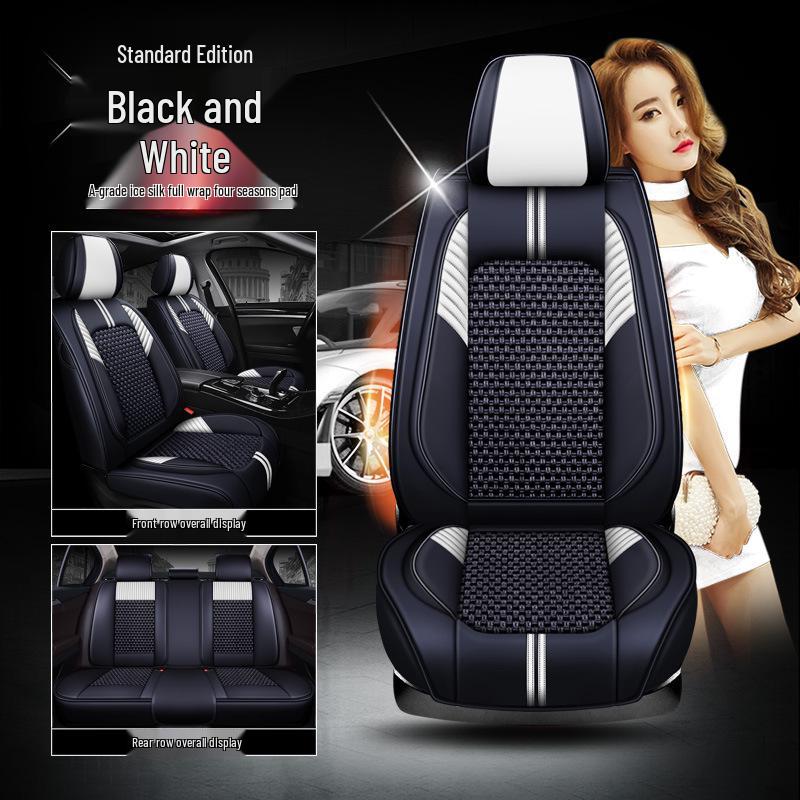 Jiaqi Eis-Seide Cartoon Autositzbezug: Vollständige Abdeckung, Universelle Passform für alle Jahreszeiten