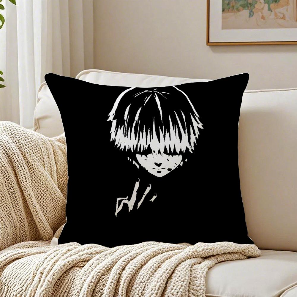 Anime Psychological TTokyo GGhoul Cushion Cover Pillowcase Antidustmite living Room Sofa Decor Cushion Room