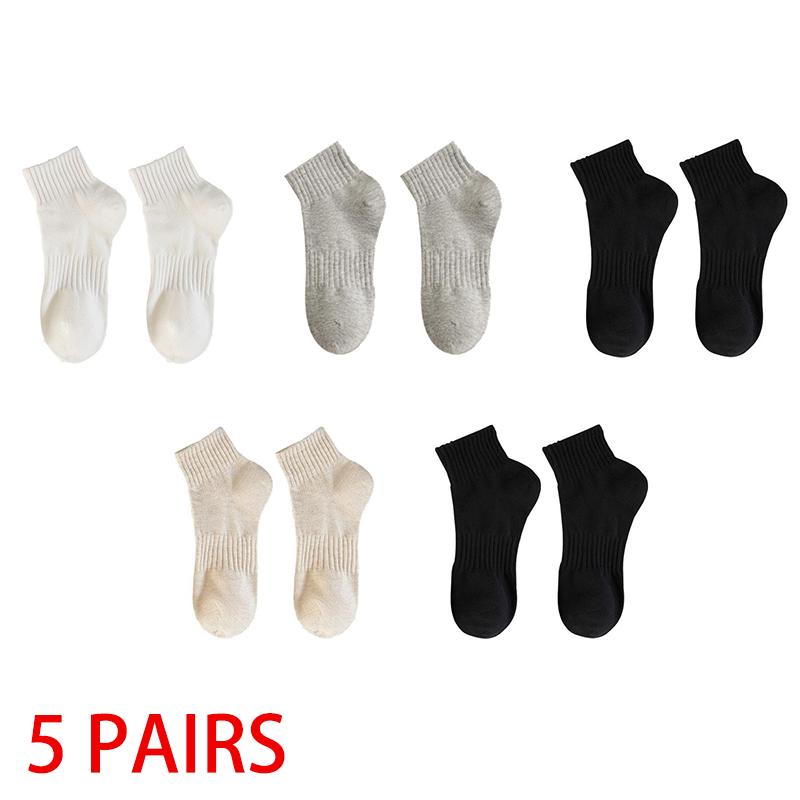 

1/5 пар полосатых хлопковых коротких носков для унисекс, дышащие, влагоотводящие, модные спортивные носки, женские носки до щиколотки для пары 5PAIRS