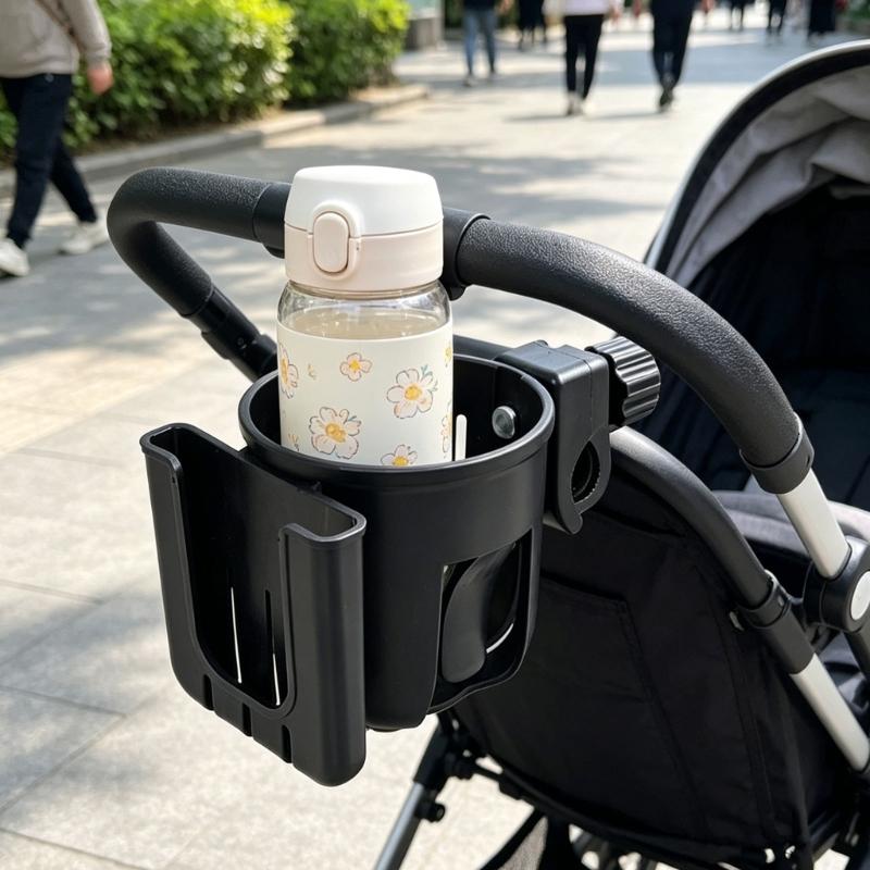 Standard Baby Strollers Cup Holders With 360 Degree Rotating For Bottles And Water Cups On Bicycles And Electric Bikes