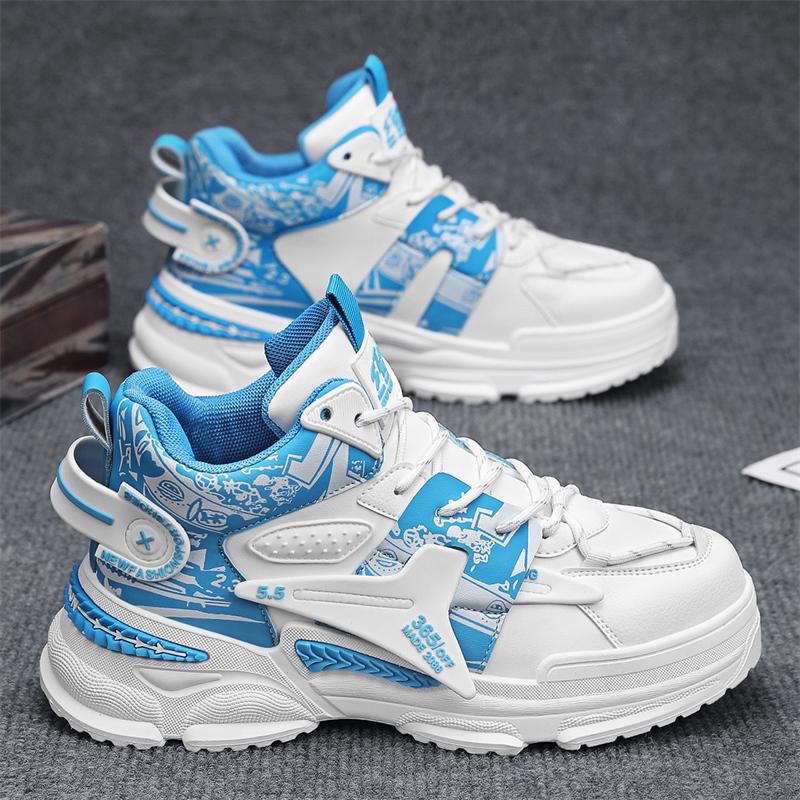 High-top Autumn and Winter 22 New Youth Sports and Leisure Running Heightening Basketball Dad Trendy Shoes