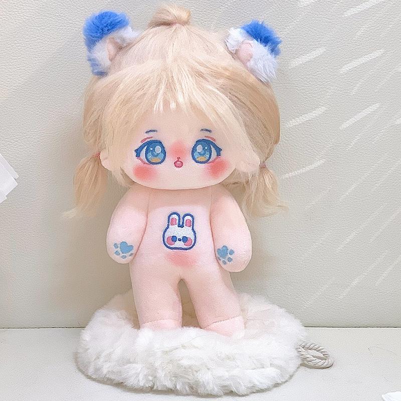 20cm Kawaii Idol Plush Cotton Doll Toys Stuffed Super Star Figure Dolls Cute Fat Body Can Change Clothes Fans Collection Gifts