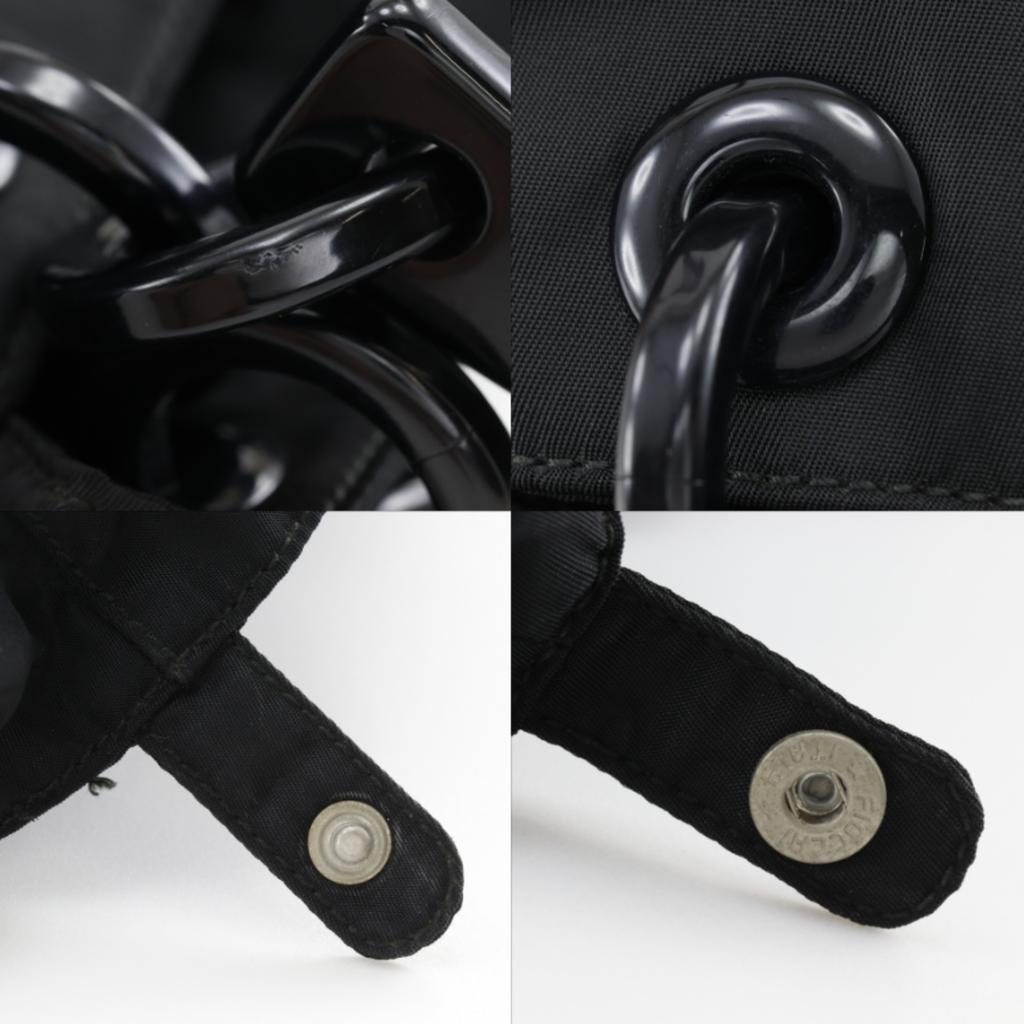 PRADA Handbag black Nylon/plastic Women Used