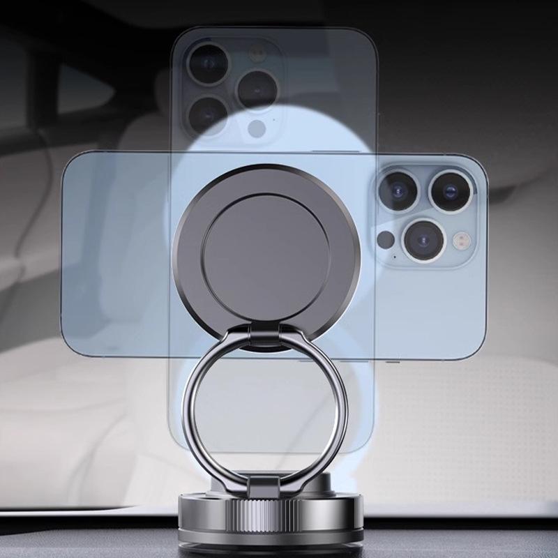Rotating Magnetic Car Phone Holder with Foldable Multi-Functional Design