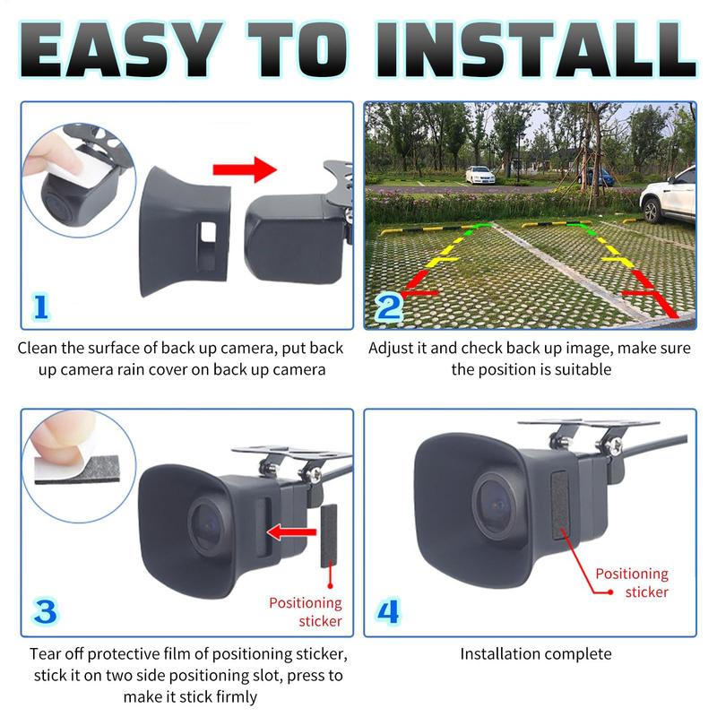 Backup Camera Rain Shield Portable Universal Silicone Guard Car Camera Protective Cover for Driver Truck RV Vehicle Exterior