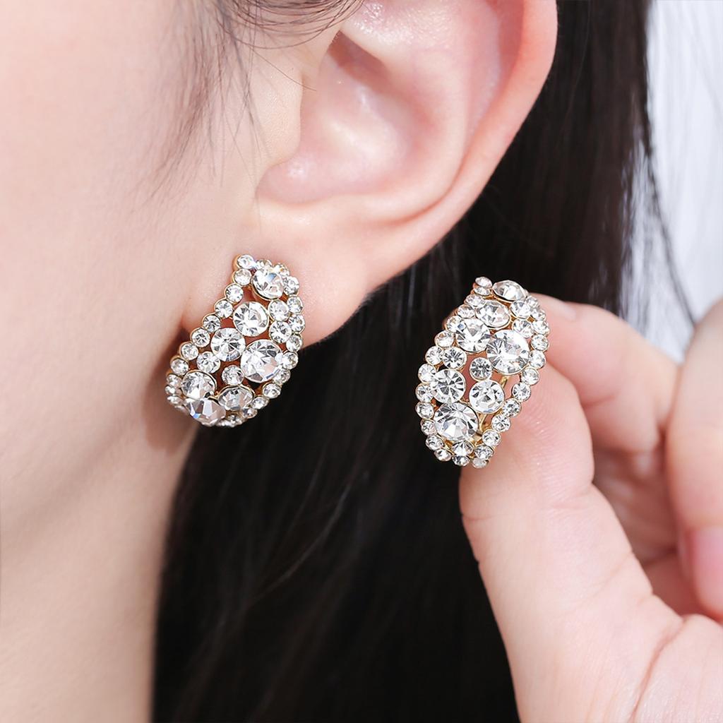 Sparkling Full Diamond Earrings S9 Needle High Quality Fashion Personality Temperament Premium Earrings