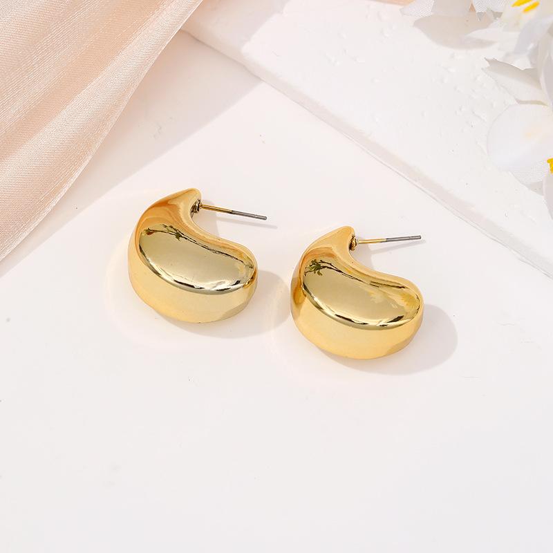 Creative gold stud earrings light luxury earrings niche design sense gold stud earrings high sense earrings jewelry accessories
