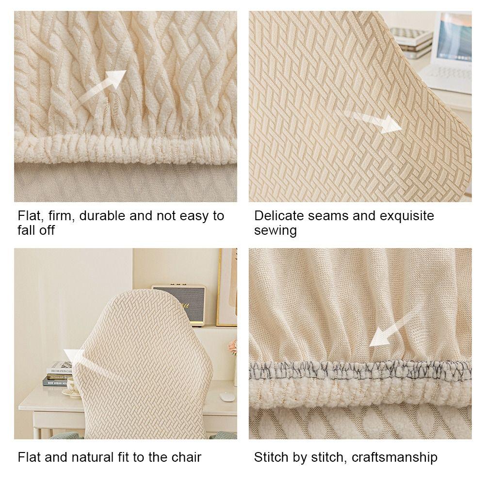 1Set Elastic Stretch Chair Cover Set Dustproof with Armrest Cover Gaming Chair Covers Universal Fleece Jacquard