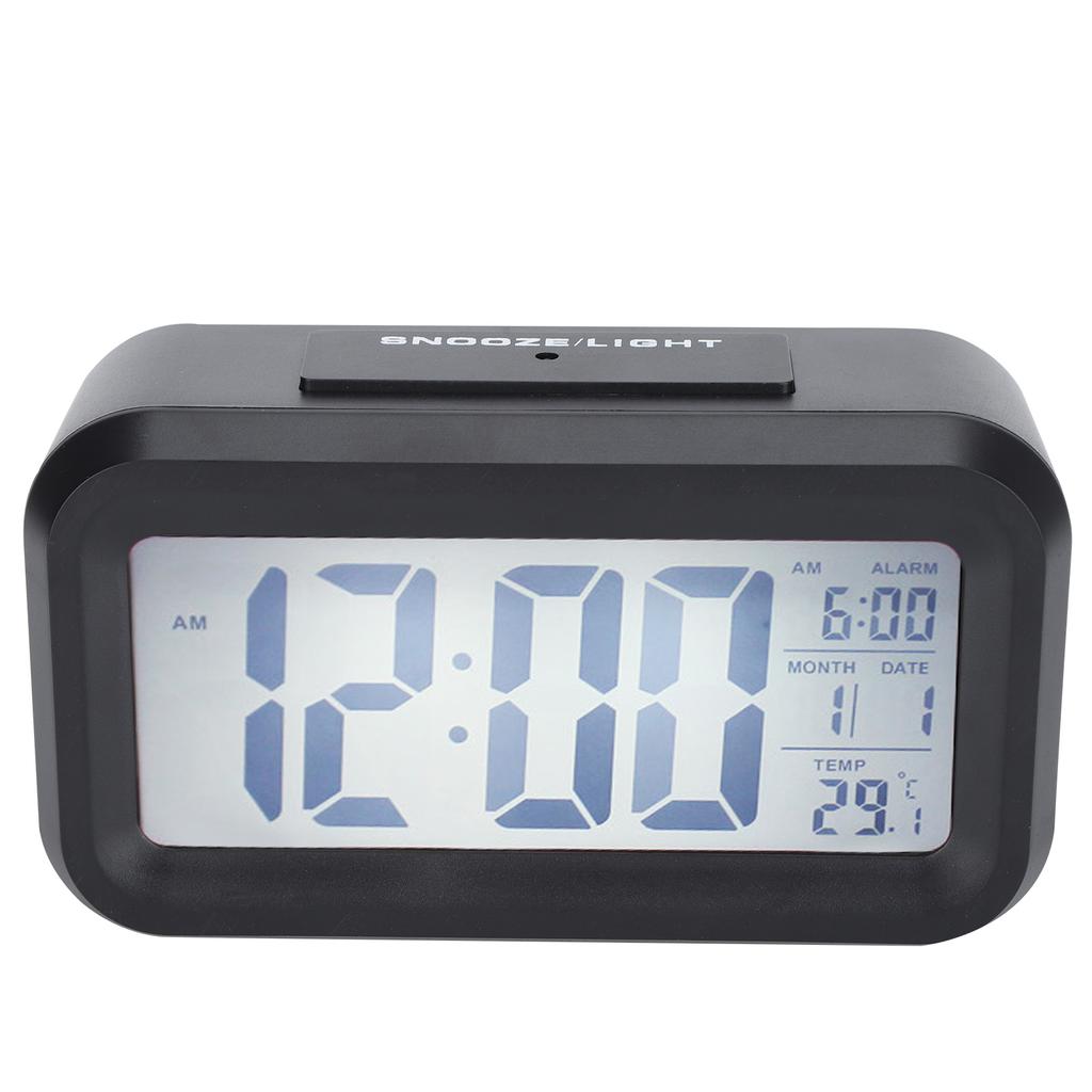 LCD Electronic Clock Large Screen Mute Smart Time Temperature Display Alarm Clock GHY‑501