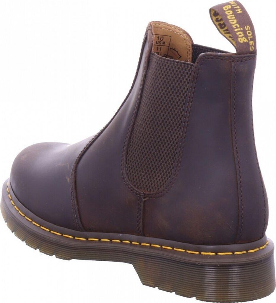 Ботинки Dr. Martens 2976 Yellow Stitch crazy horse темно-коричневые