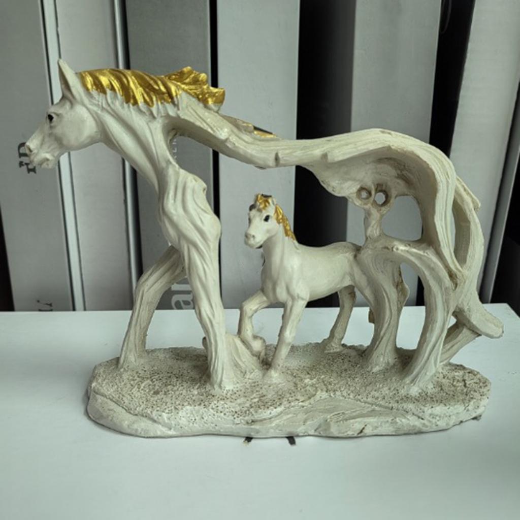 Pryskyřičná soška indického koně Stolní ozdoba Řemesla Zvířecí socha Miniatury Dekorace na stůl pro domácí kancelář Hračka Dárek pro děti
