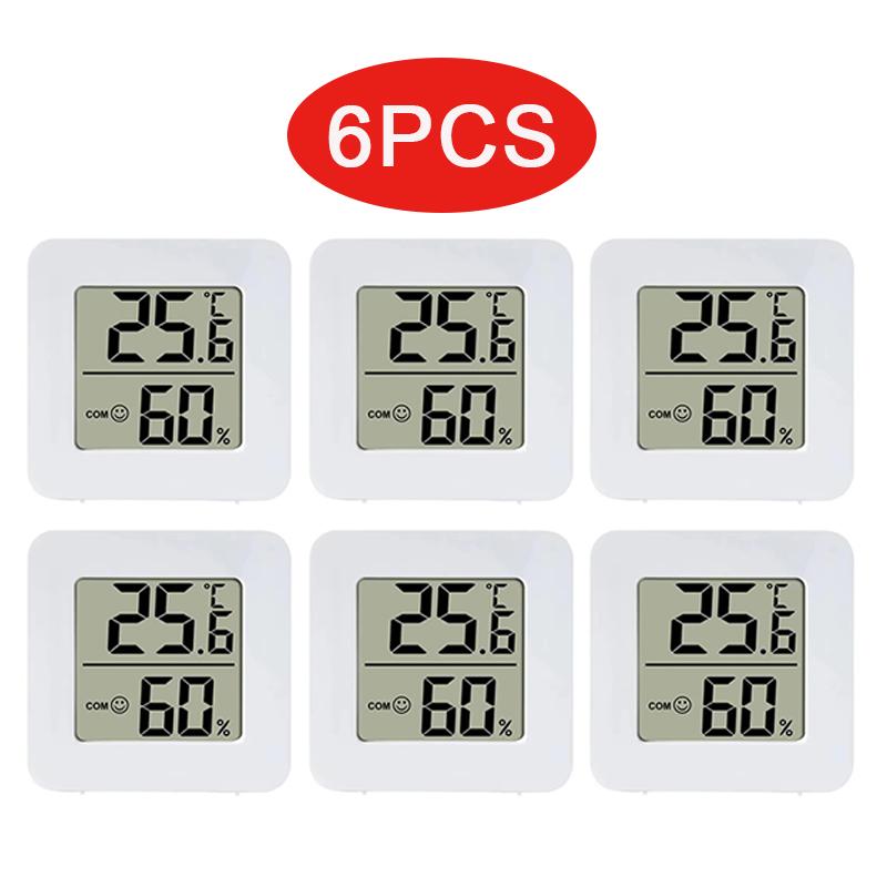 6-10 PCS Thermomètre Hygromètre Numérique Intérieur Pièce Électronique Température Humidité Mètre Capteur Jauge Station Météo pour la Maison