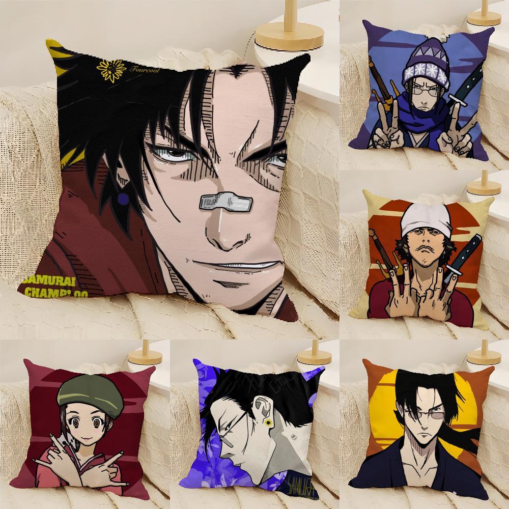 Comic Cartoon S-Samurai Champloo Pillow Case Linen Pillow Case Sofa Home Decor Cushion Cover Cushion Cove
