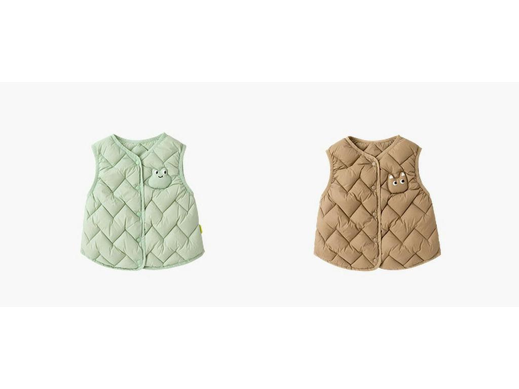 Dudu Home Infant Winter Duck Down Vest - Lightweight, Fashionable Boys' & Girls' Tops