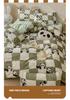 Sleep Grid Cotton Cartoon Printed Student Dormitory 3-Piece Set Home 4-Piece Set