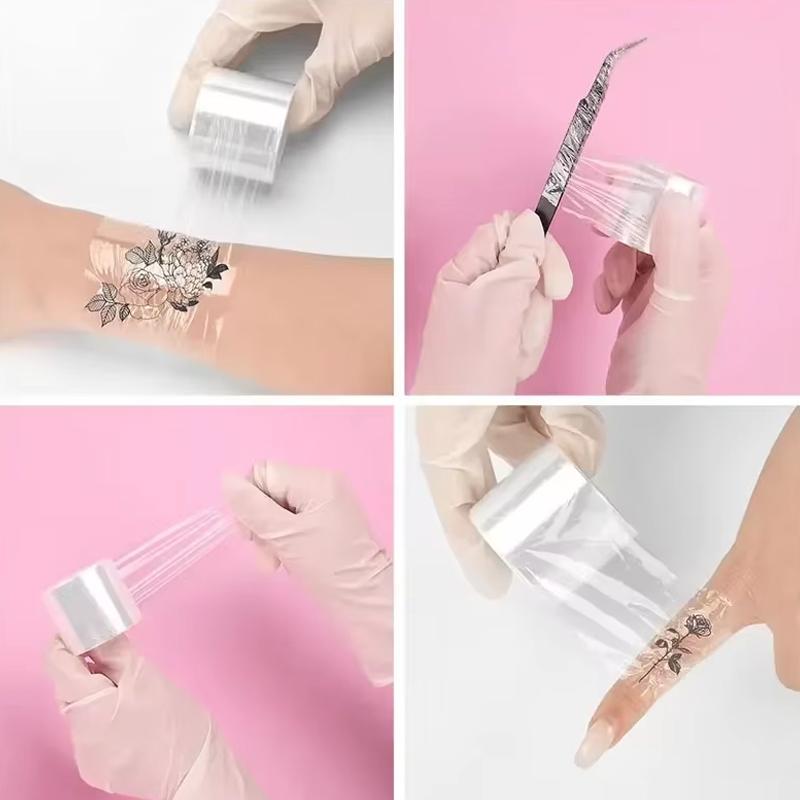 200m/Roll Clear Makeup Film Lip Eyebrow Tattoo Wrap Cover Eyelash Extension Glue Remover Lash Perm Lifting Film Microblade Tool