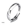 Men's Stackable Vintage Distressed Open Finger Smile Ring Anti-Thai Silver.