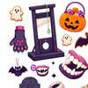 Reusable Glass Decor 2Pcs Halloween Static Window Clings, Sticker with Pumpkin Ghost Bat Indoor Outdoor Art Spider Ball Decals, Wall Stickers for Shop