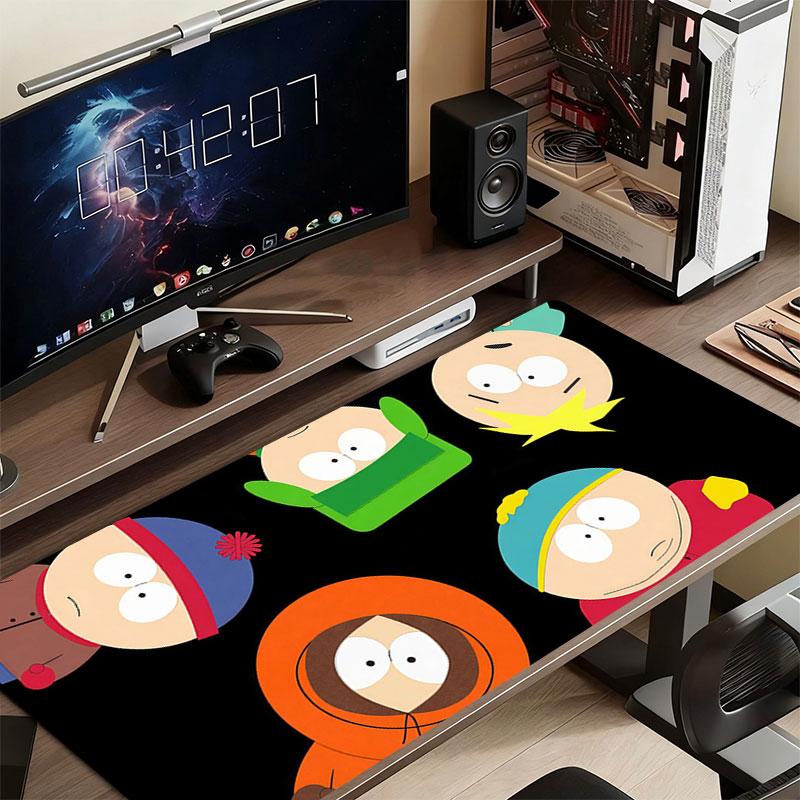 South Park Art Mouse Pad, Large Gaming Desk Mat, Non-slip XXL Mousepad for Laptop & Tablet, Mini PC Playmat with Stitched Edges
