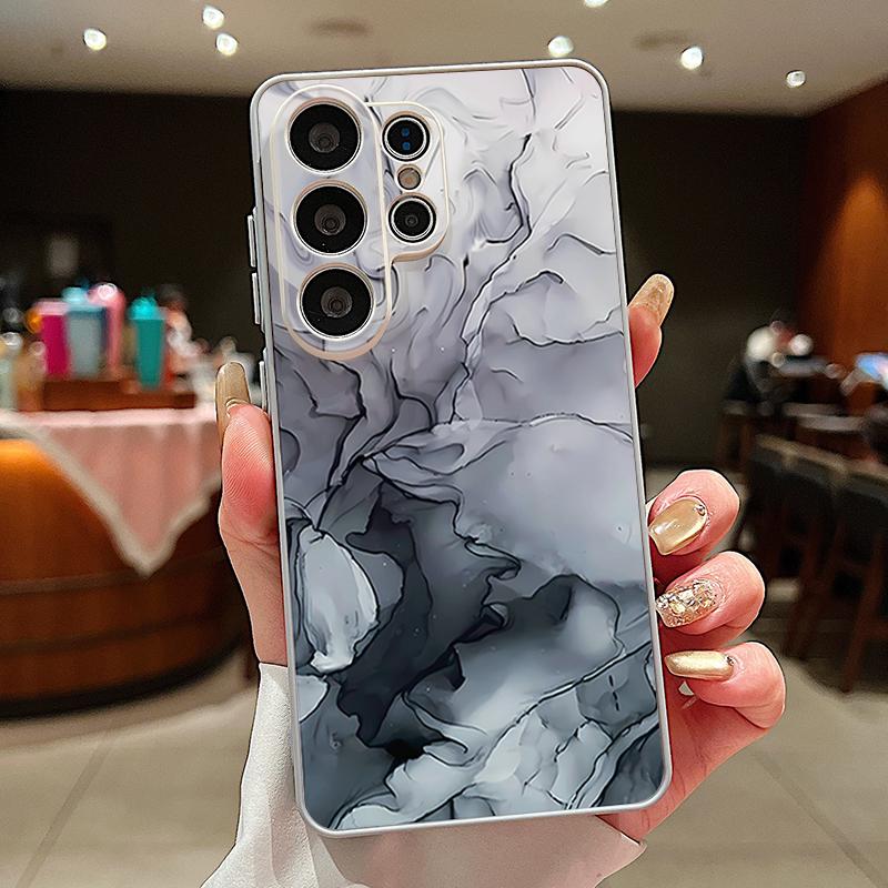 Magnetic Phone Case For Samsung Galaxy S25 S26 Ultra Edge S24 S23 FE A17 A56 A37 A16 A35 A55 A15 A36 A54 5G Marble Pattern Cover