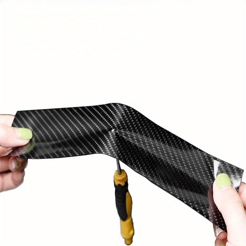 Car Door Edge Protection Film 3D NanoCarbon Fiber PVCWaterproof Scratch Proof AdhesiveTapeUniversal Fit Black Anti-CollisionFilm