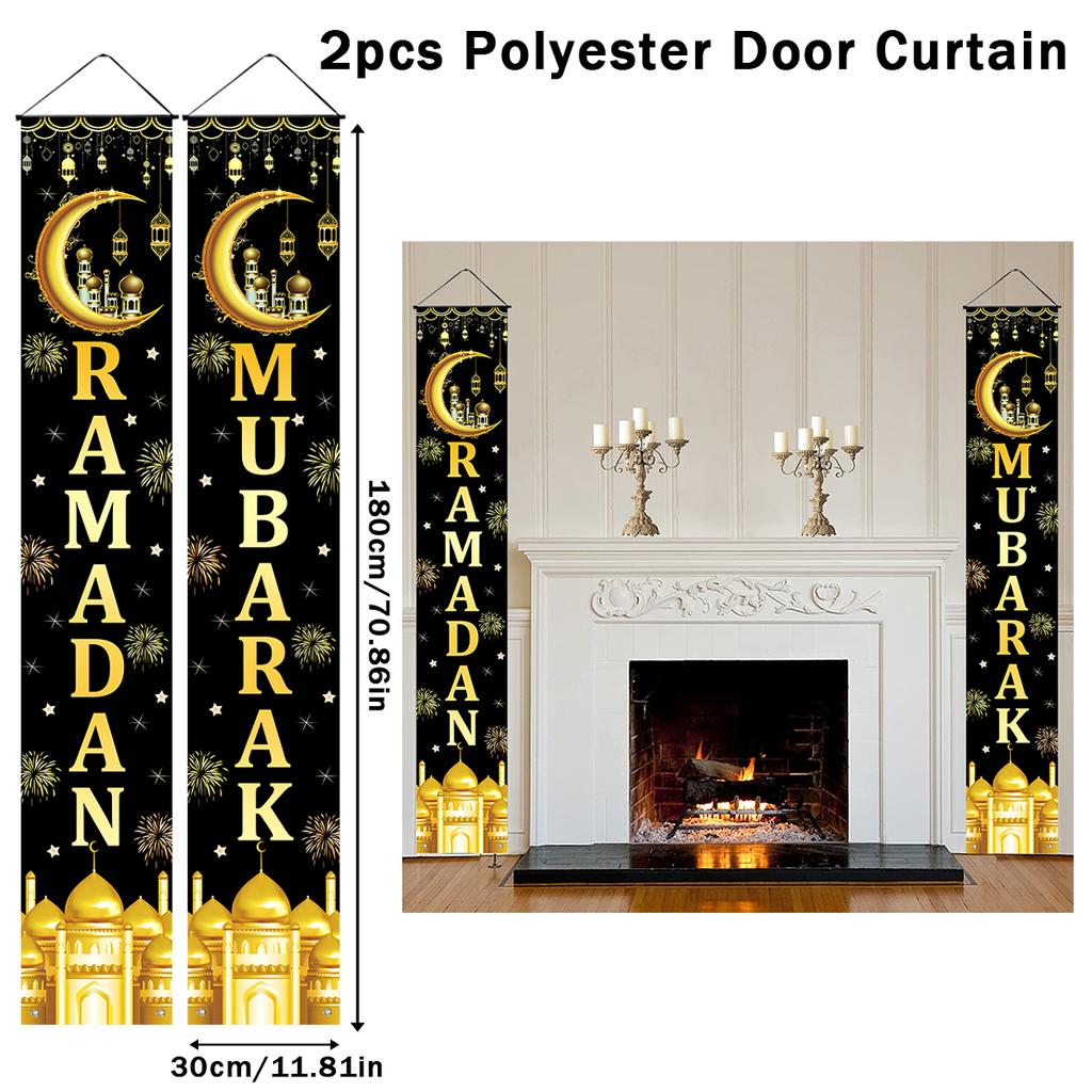 Eid Mubarak Door Banner Ramadan Decoration For Home Islamic Muslim Party Decor Eid Al Adha Gifts Ramadan Kareem Mubarak Banner