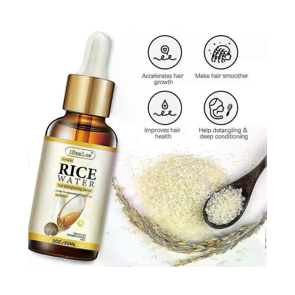 (2pcs)Rice Water Hair Serum,Rice Water for Hair Growth,Rice Water for Hair Growth,Moisturizing,Nourishing,Smooth Hair,Scalp Treatment,Split End Care