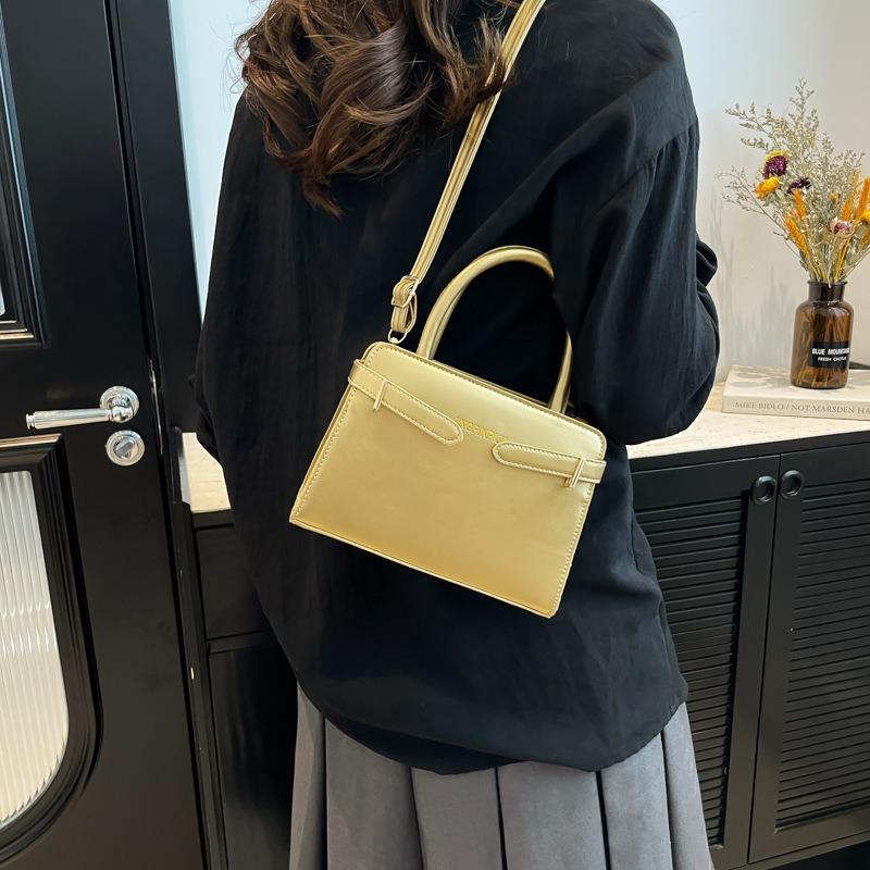 Summer fashion popular new commuter simple temperament solid color trend shoulder crossbody handbag