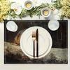 4pcs Placemats Set with Duckbill Platypus Design, 12x18 Inches, Suitable for Kitchen Dining Decor, Home Decoration, Family Dinner Table Decor, Party