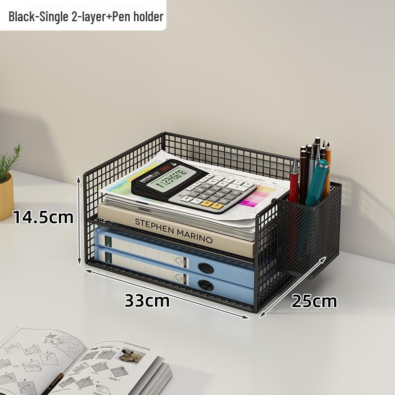 Multi-layer Desktop File & Bookshelf Organizer