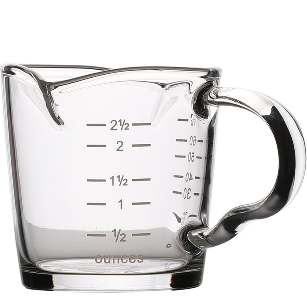 Glass ESPRESSO Measuring Cup 70ml Heat Resistant Cup Kitchen Espresso Jig Double Ounce Cup