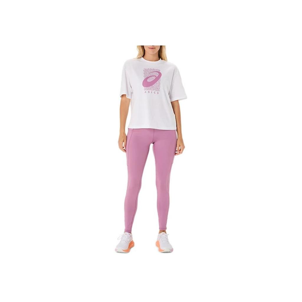 Asics Loose Short Soft Quick-Dry Short Sleeve T-Shirt Women Tops Bright-White 2032D190-100