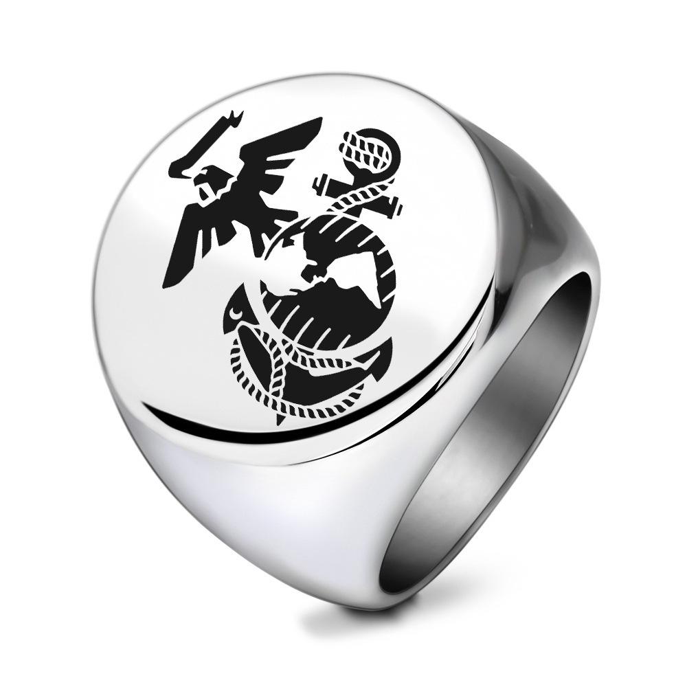 22MM Laser Engraved Dove of Peace Stainless Steel Ring for Women Size 11